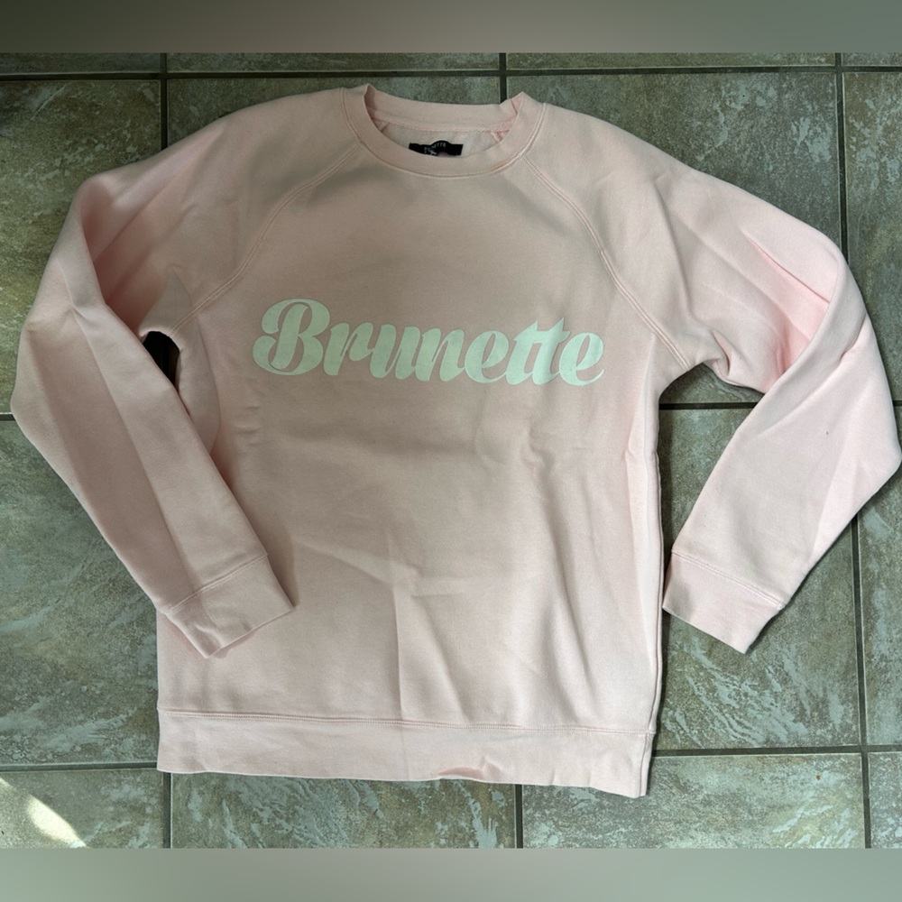 Brunette The Label Light Pink Crewneck Sweatshirt